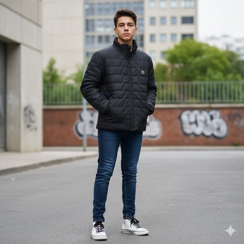 full sleeves puffer jacket