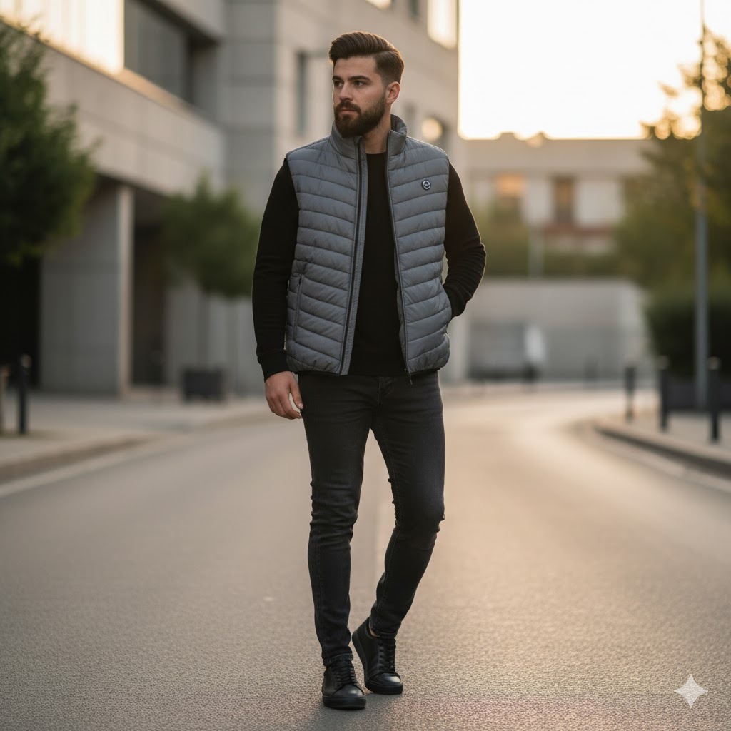 sleeveless puffer jacket